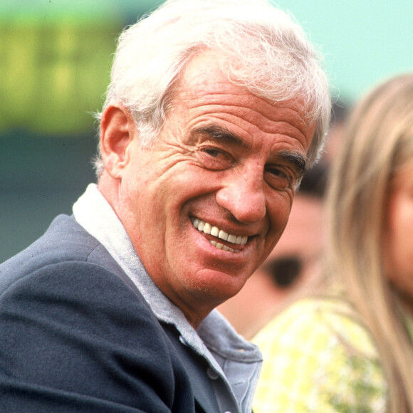 Jean-Paul Belmondo et Natty à Roland-Garros.