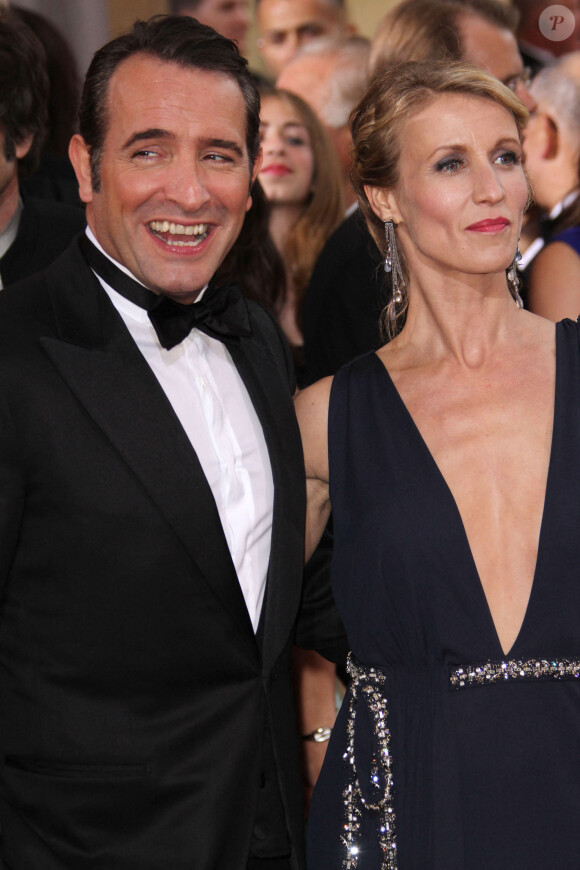 Jean Dujardin et Alexandra Lamy à la 84ème cérémonie des Oscars à Los Angeles en février 2012.