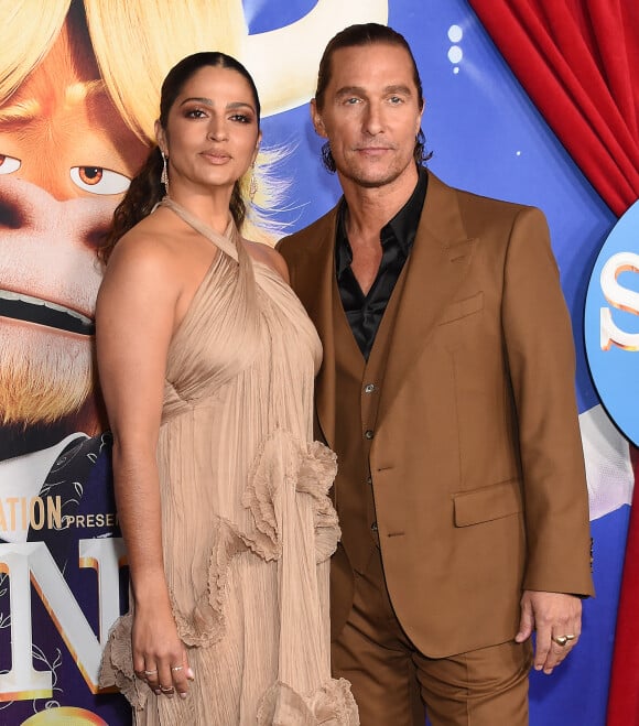 Camila Alves et Matthew McConaughey ont fait une rare apparition à deux lors de l'avant-première du film "Sing 2" à Los Angeles, le 12 décembre 2021.