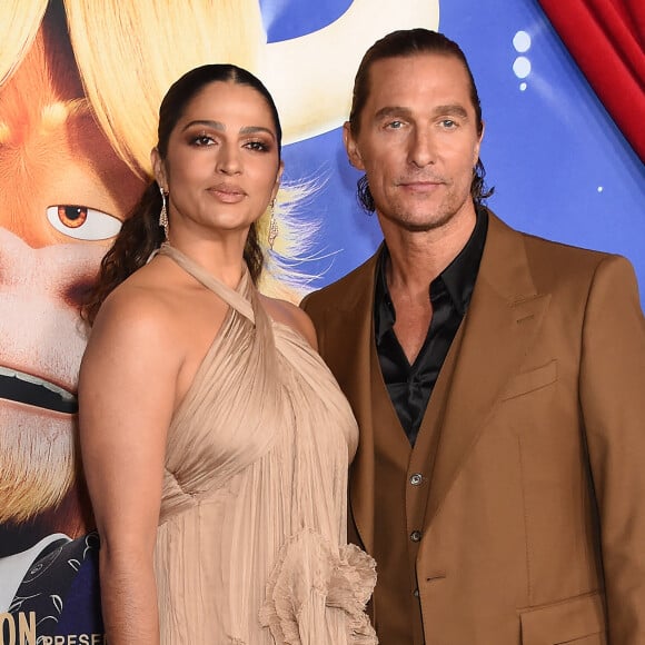 Camila Alves et Matthew McConaughey ont fait une rare apparition à deux lors de l'avant-première du film "Sing 2" à Los Angeles, le 12 décembre 2021.