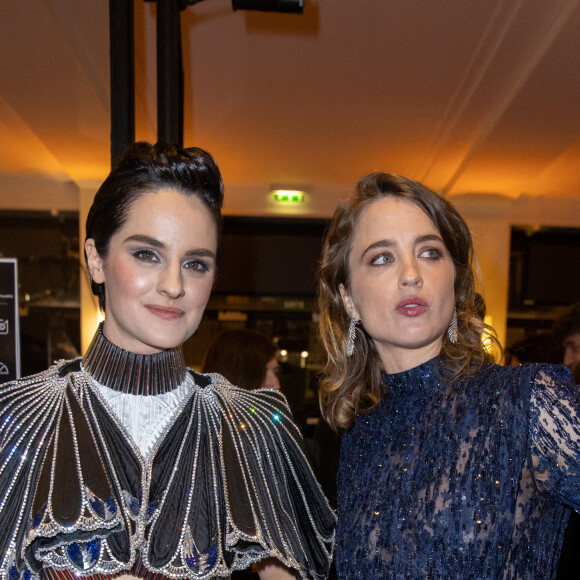 Noémie Merlant (en Louis Vuitton et Cartier - Maquillage Estée Lauder - Coiffure Margaux Rousse Malpat), Adèle Haenel - Arrivées à la 45ème cérémonie des César à la salle Pleyel à Paris le 28 février 2020. © Olivier Borde / Dominique Jacovides / Bestimage 