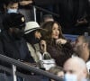 Gims et sa femme Demdem, Vitaa - People au match de Ligue 1 Uber Eats "PSG contre Monaco (2-0)" au Parc des Princes à Paris le 12 décembre 2021. © Cyril Moreau/Bestimage