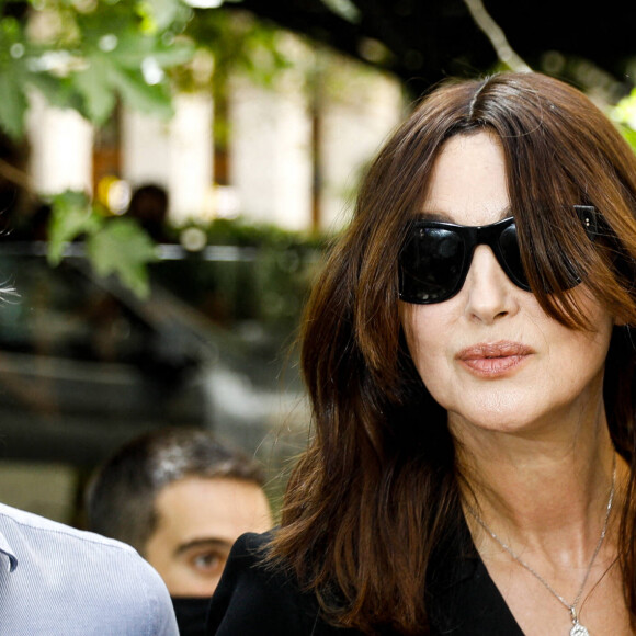 Monica Bellucci arrive à la conférence de presse de la pièce de théâtre "Maria Callas" à Athènes, qu'elle jouera sur la scène du théâtre Herodion. Le 19 septembre 2021.