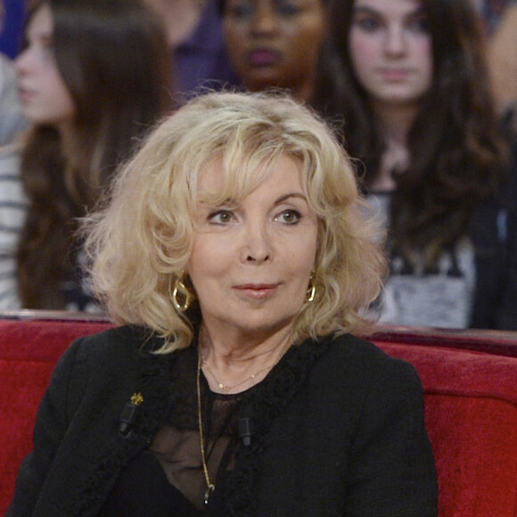 Maryse Wolinski et Michel Drucker - Enregistrement de l'émission "Vivement Dimanche" à Paris le 21 Décembre 2015. © Coadic Guirec / Bestimage