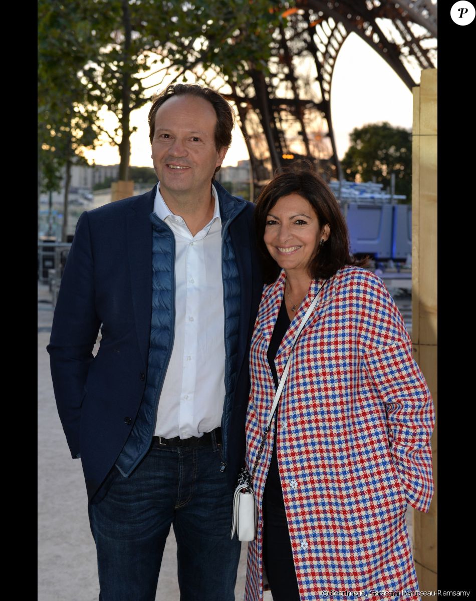 Exclusif - Anne Hidalgo et son mari Jean-Marc Germain - Concert de Paris sur le Champ de Mars à l'occasion de la Fête Nationale à Paris le 14 juillet 2019.