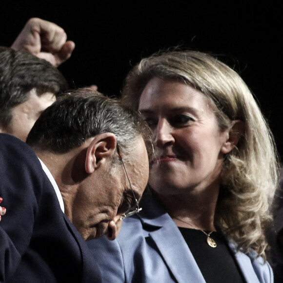 Sarah Knafo - Premier meeting d'Eric Zemmour, candidat à l'élection présidentielle avec son parti "Reconquête !" à Villepinte le 5 décembre 2021