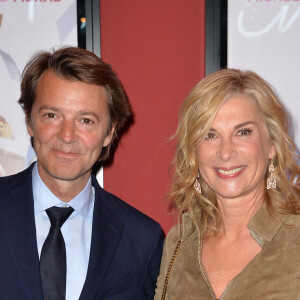 François Baroin et sa compagne Michèle Laroque - Avant-première du film Brillantissime au cinéma Publicis à Paris, France, le 15 janvier 2018