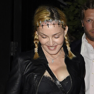 Madonna et son fils Rocco sont allés dîner au restaurant Chiltern Firehouse à Londres. Le 30 juin 2016.