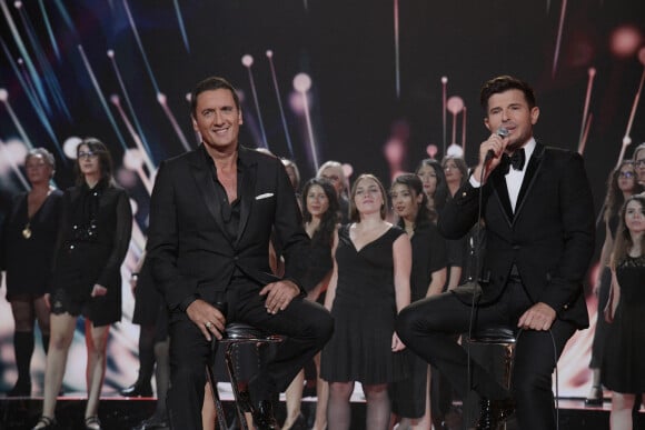 Exclusif - Vincent Niclo et Dany Brillant - Enregistrement de l'émission "300 Choeurs chantent pour les fêtes", diffusée le 22 décembre à 21h05 sur France 3.