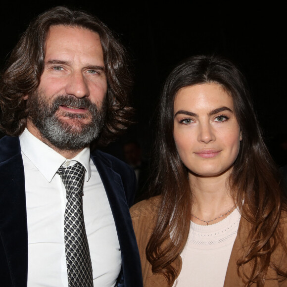 Frederic Beigbeder avec sa femme Lara Micheli à la 1ère édition des "Plumes d'Or du Vin et de la Gastronomie" au Pavillon Vendôme à Paris. Paris, le 19 mai 2016.