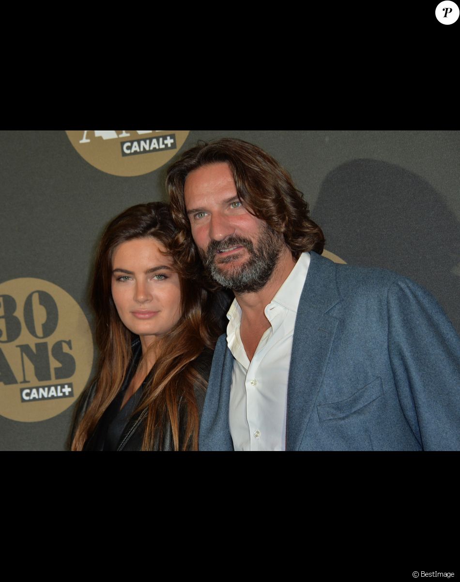 Frédéric Beigbeder et sa femme Lara Micheli - Soirée des 30 ans de Canal + au Palais de Tokyo à Paris le 4 novembre 2014.