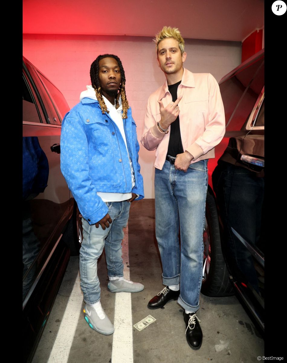 Offset et G-Eazy à la fête d'anniversaire d'Offset à Sneakertopia LA. Los Angeles, le 21 décembre 2021.