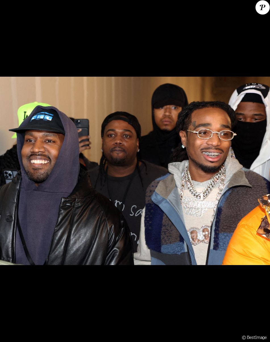 Quavo et Kanye West assistent à la fête d'anniversaire d'Offset à Sneakertopia LA. Los Angeles, le 21 décembre 2021.