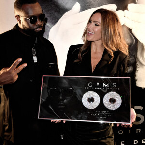 Exclusif - Gims et Vitaa - Remise d'un double disque de diamant à Gims à la galerie Bourbon à Paris. Le 4 octobre 2021 © Veeren Ramsamy / Bestimage 