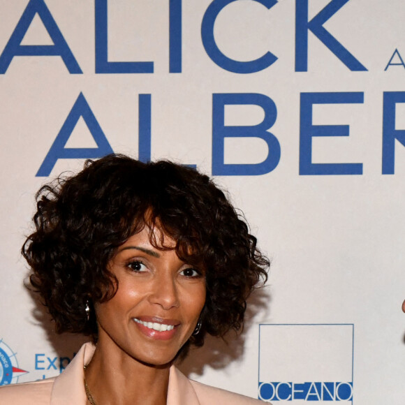 Sonia Rolland et le prince Albert II de Monaco, durant la soirée d'ouverture des 23èmes Rencontres internationales du cinéma des antipodes à Saint Tropez, le 13 octobre 2021. © Bruno Bebert / Bestimage