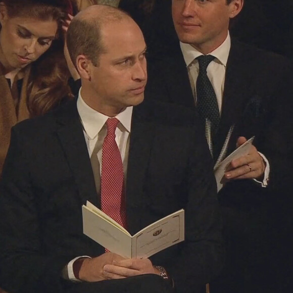 Le prince William, duc de Cambridge, et Catherine (Kate) Middleton, duchesse de Cambridge, assistent au Royal Christmas Concert à l'abbaye de Westminster à Londres, le 20 décembre 2021. 