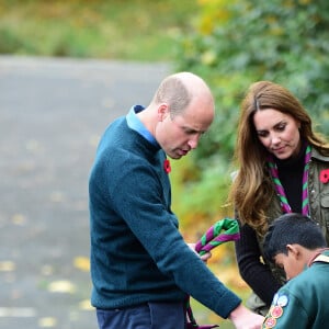 Le prince William et Kate Middleton rendent visitent aux scouts à Alexandra Park pour leur campagne PromiseToThePlanet des scouts à Glasgow, en marge de la Cop26 (1er - 12 novembre 2021), le 1er novembre 2021.
