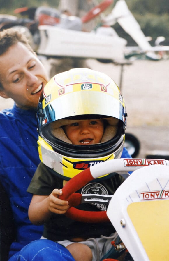 Michael et son fils Mick Schumacher au karting le 4 août 2003.