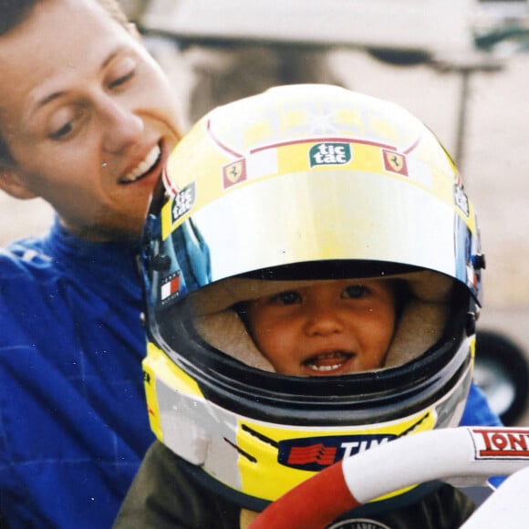 Michael et son fils Mick Schumacher au karting le 4 août 2003.