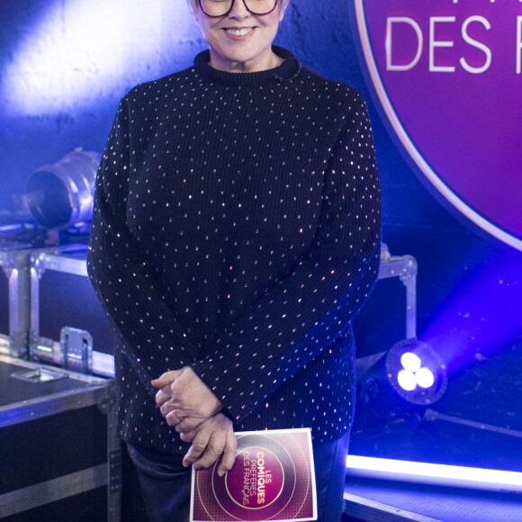 Exclusif - Laurence Boccolini - Backstage de l'enregistrement de l'émission "Les comiques préférés des français" au Palais des Sports (Dôme de Paris) à Paris, qui sera diffusée le 17 avril sur France 2 © Pierre Perusseau / Bestimage