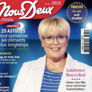 Laurence Boccolini fait la couverture du nouveau numéro de "Nous deux" paru le 4 janvier 2022