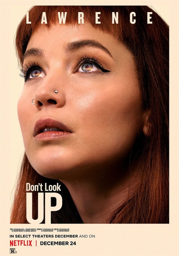 Jennifer Lawrence - Affiche du film "Don't Look Up", d'Adam McKay.