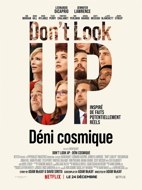 Affiche du film "Don't Look Up", d'Adam McKay.