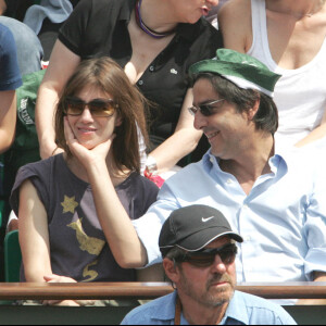 Charlotte Gainsbourg et son compagnon Yvan Attal à Roland Garros en 2007.