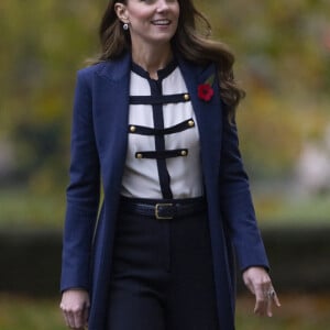 Kate Middleton, duchesse de Cambridge, assiste à l'ouverture de deux nouvelles galeries au musée de la guerre à Londres, le 10 novembre 2021.  Duchess Kate Middleton at the opening of two new galleries at the Imperial War Museum in London, Great Britain, November 10th, 2021. 