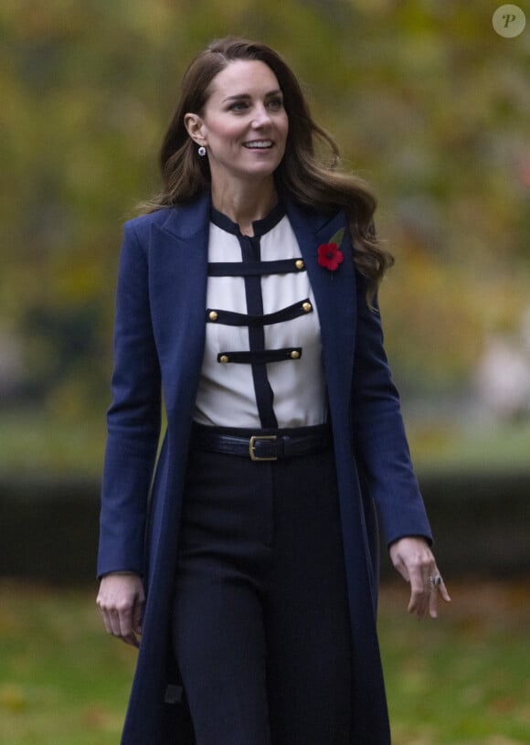 Kate Middleton, duchesse de Cambridge, assiste à l'ouverture de deux nouvelles galeries au musée de la guerre à Londres, le 10 novembre 2021.  Duchess Kate Middleton at the opening of two new galleries at the Imperial War Museum in London, Great Britain, November 10th, 2021. 
