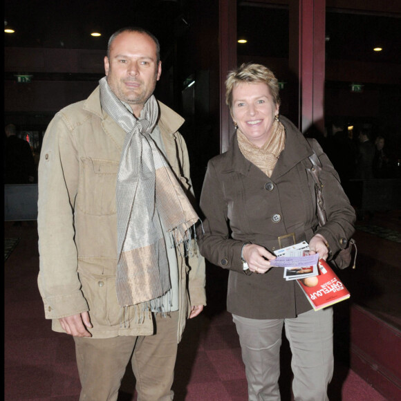 Élise Lucet et son mari Martin Bourgeois - Spectacle "Deuxième couche" de Nicolas Canteloup à l'Olympia