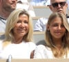 Natty Belmondo et sa fille Stella Belmondo dans les tribunes lors des internationaux de tennis de Roland Garros à Paris, France, le 3 juin 2019. © Jacovides-Moreau/Bestimage 