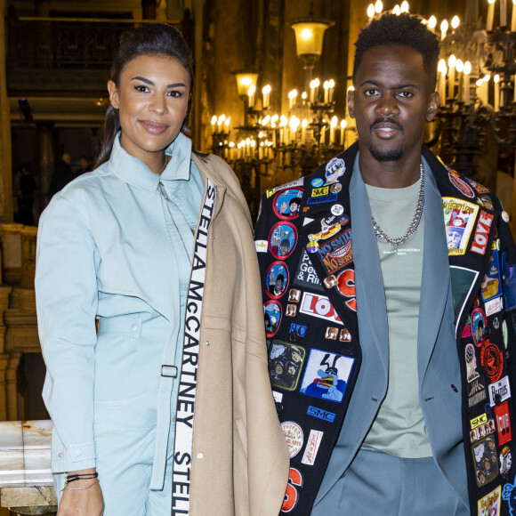 Black M (Black Mesrimes) et sa femme Léa Djadja - Les people au défilé Stella McCartney collection prêt-à-porter Automne/Hiver 2020-2021 lors de la Fashion Week à Paris (PFW), le 2 mars 2020. © Olivier Borde/Bestimage