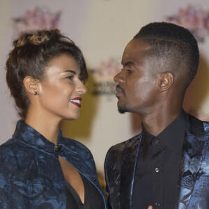 Black M (Black Mesrimes) et sa femme Lia - Arrivées à la 17ème cérémonie des NRJ Music Awards 2015 au Palais des Festivals à Cannes, le 7 novembre 2015.