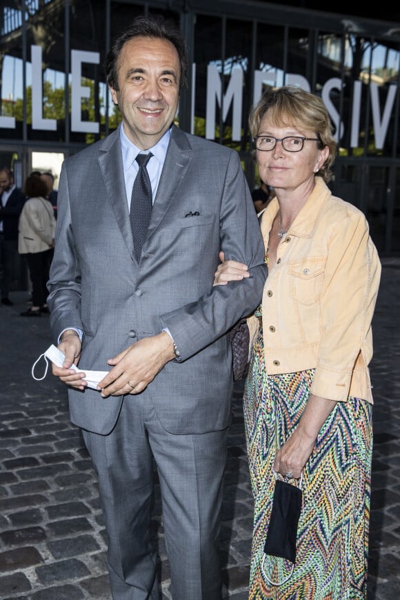 Claude Chirac et son mari Frédéric Salat-Baroux - "Jam Capsule" - Expérience culturelle immersive dans le Hall de la Villette à Paris, le 22 juin 2020. © Olivier Borde/Bestimage 
