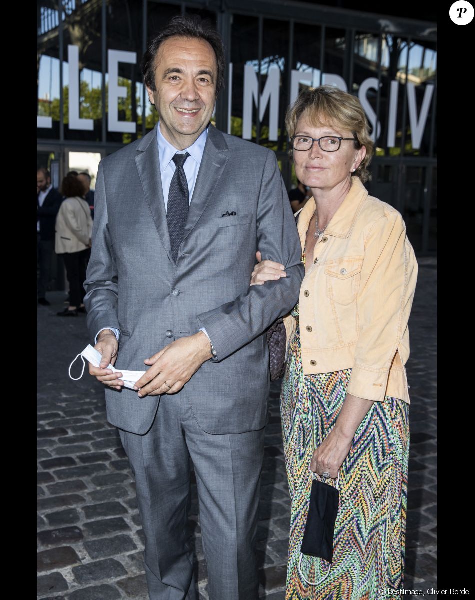 Claude Chirac et son mari Frédéric Salat-Baroux - "Jam Capsule" - Expérience culturelle immersive dans le Hall de la Villette à Paris, le 22 juin 2020. © Olivier Borde/Bestimage