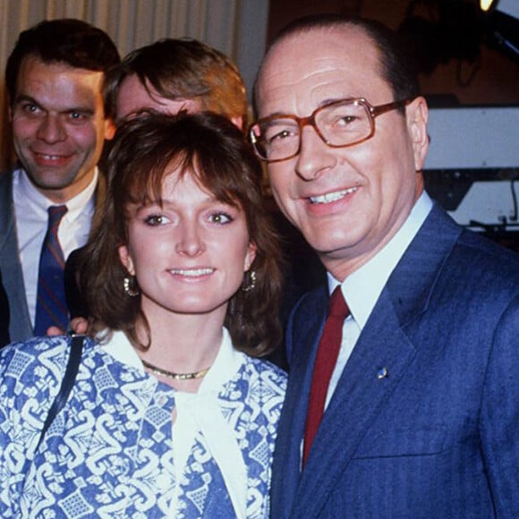 Archives - Jacques Chirac et sa fille Claude à Paris.