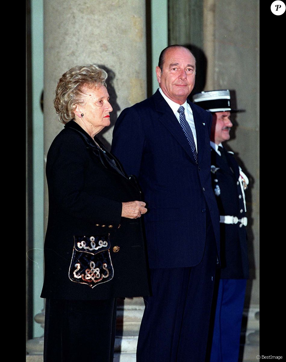 Bernadette et Jacques Chirac à l'Elysée à Paris.