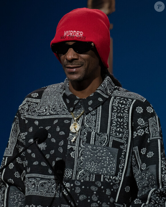 Snoop Dogg lors de la présentation des nominés de la 79ème cérémonie annuelle des nominations aux Golden Globes à l'hôtel Beverly Hilton de Los Angeles, Californie, Etats-Unis, le 13 décembre 2021. © Billy Bennight/AdMedia/Zuma Press/Bestimage 