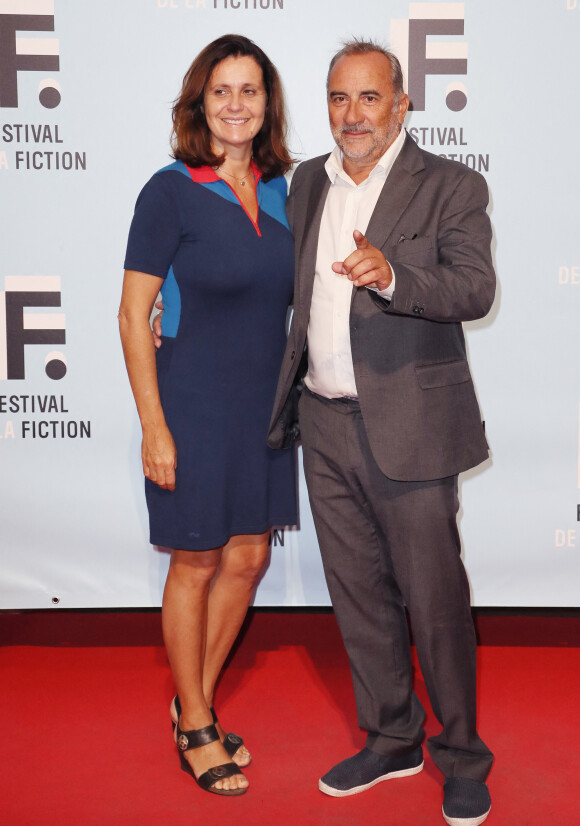 Pascale Pouzadoux et son mari Antoine Dulery - 21e édition du Festival de la Fiction TV de la Rochelle. Le 13 septembre 2019. © Patrick Bernard / Bestimage