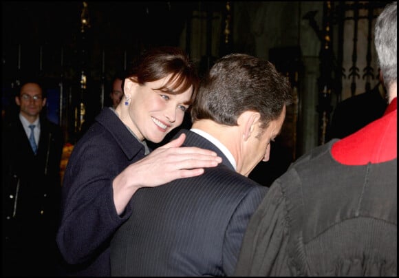 Nicolas Sarkozy et Carla Bruni à Londres en mars 2008.