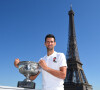 Novak Djokovic - Portraits des vainqueurs des internationaux de France Roland Garros à Paris le 14 juin 2021. © Corinne Dubreuil/FFT/Pool/Panoramic via Bestimage