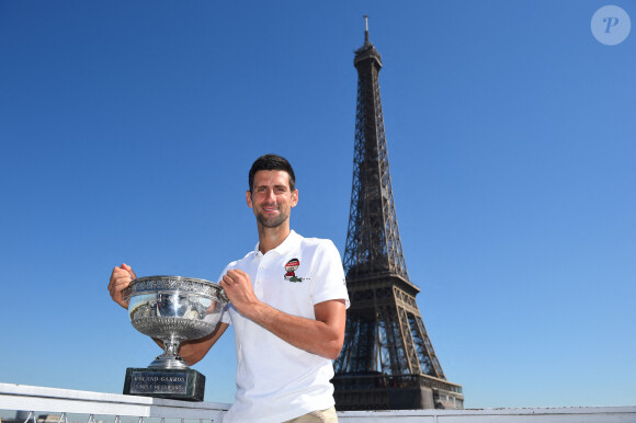 Novak Djokovic - Portraits des vainqueurs des internationaux de France Roland Garros à Paris le 14 juin 2021. © Corinne Dubreuil/FFT/Pool/Panoramic via Bestimage