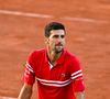 Novak Djokovic en fin de match - Finale hommes lors des internationaux de France Roland Garros à Paris. JB Autissier / Panoramic / Bestimage