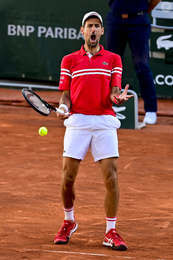 Novak Djokovic - Finale hommes lors des internationaux de France Roland Garros à Paris le 12 juin 2021. JB Autissier / Panoramic / Bestimage