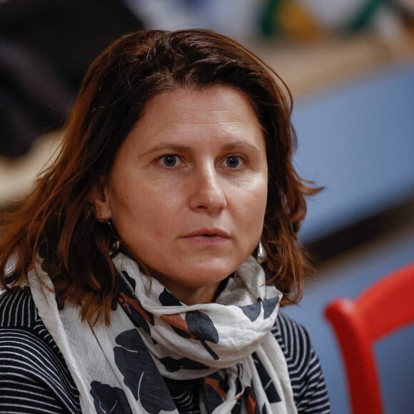 Roxana Maracineanu, ministre déléguée chargée des sports - Une partie du village olympique, le village des athlètes, construit pour les JO 2024 par Solideo sera dédiée après la compétition à l'hébergement des femmes battues. Saint Ouen, le 25 novembre 2021. © Aurélien Morissard / Panoramic / Bestimage