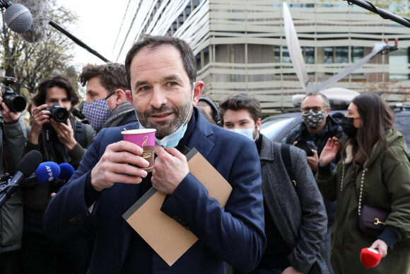 Benoît Hamon - Réunion des dirigeants de gauche en vue de 2022 à l'appel de Yannick Jadot, Paris, le 17 avril 2021. © Stéphane Lemouton/Bestimage