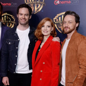 Bill Hader, Jessica Chastain, James McAvoy à la soirée Warner Bros Pictures Presentation à Las Vegas, le 2 avril 2019. 