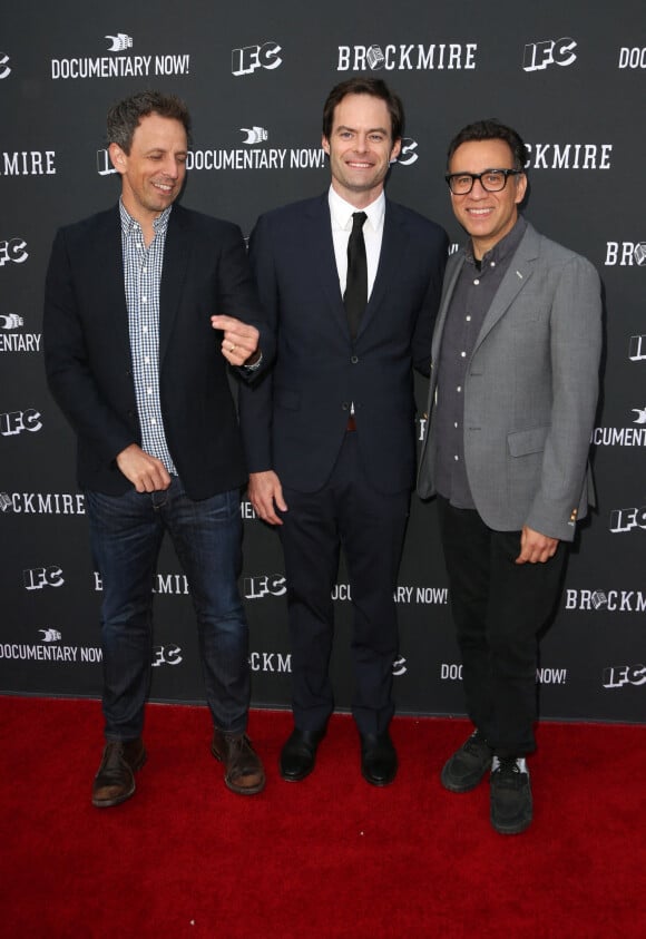 Seth Meyers, Bill Hader, Fred Armisen à la soirée "Brockmire" and "Documentary Now!" au Saban Media Center à Hollywood, le 31 mai 2017