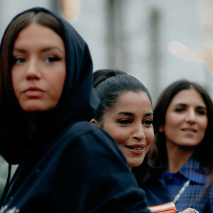 Adèle Exarchopoulos, Leïla Bekhti et Géraldine Nakache arrivent au défilé Paco Rabanne pendant la Fashion Week de Paris au Palais de Tokyo. Photo by Marie-Paola Bertrand-Hillion/ABACAPRESS.COM